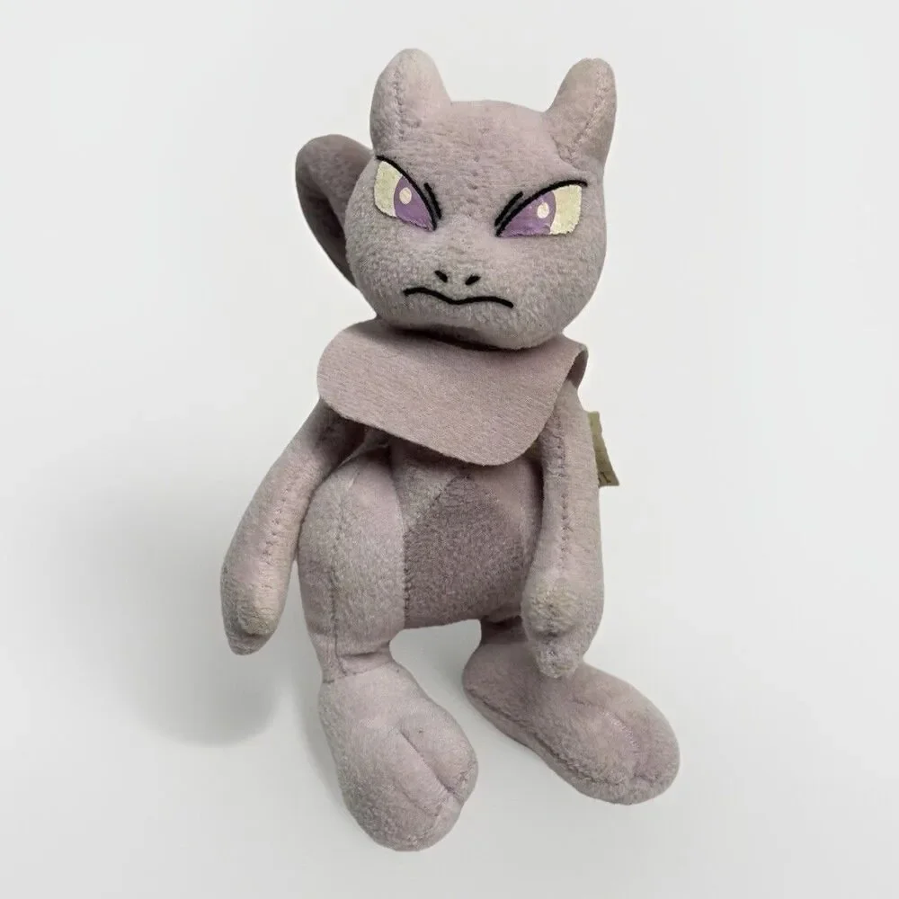 Vintage 1998 Hasbro Nintendo Pokemon Mewtwo #150 6in Plush Doll KB Toys Official